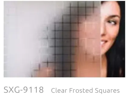 SXG 9118 clear frosted squares