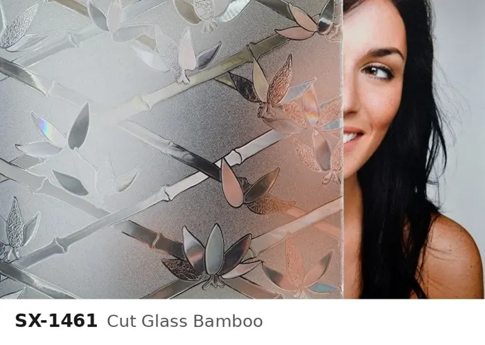 SX 1461 cut glass bamboo