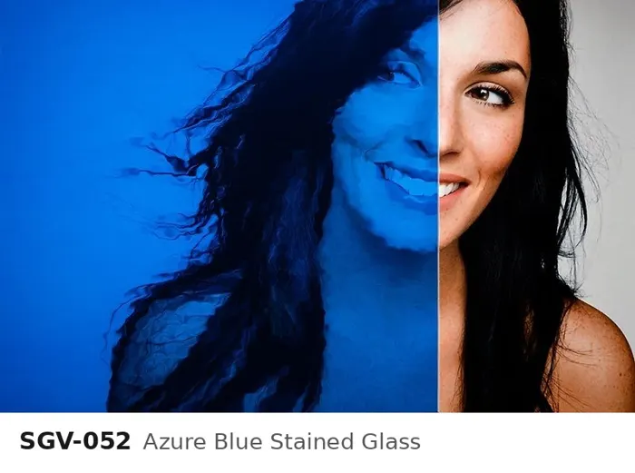 SGV 052 azure blue stained glass