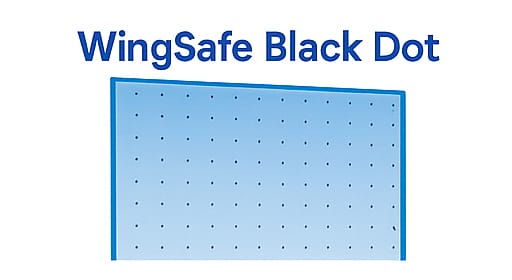 pellicule anti oiseaux avec points noirs