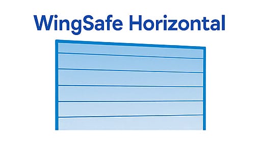 pellicule anti oiseaux avec lignes horizontales