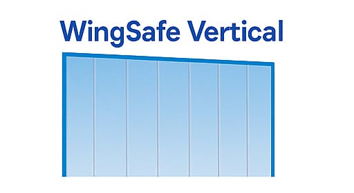 pellicule anti oiseaux avec lignes verticales